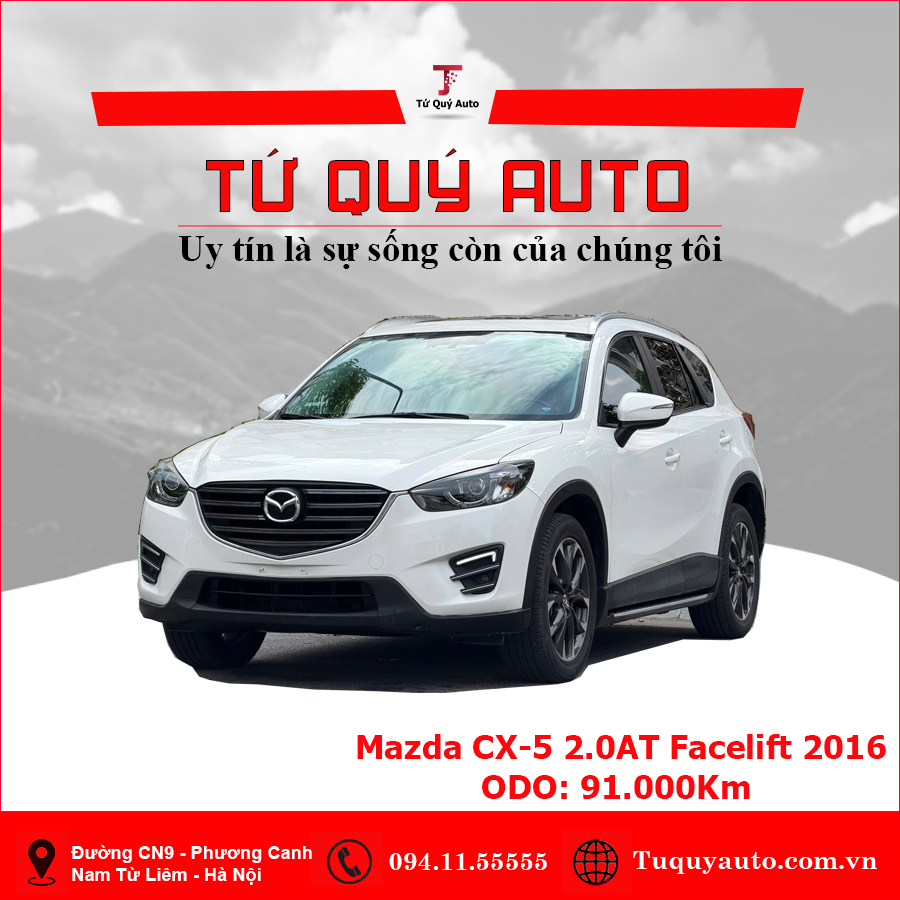 Xe Mazda CX5 2.0 AT 2016 - Trắng