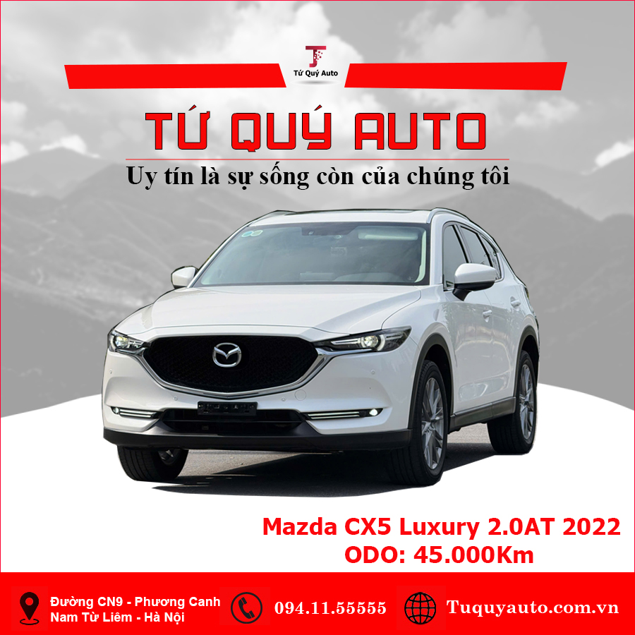 Xe Mazda CX5 Luxury 2.0 AT 2022 - Trắng
