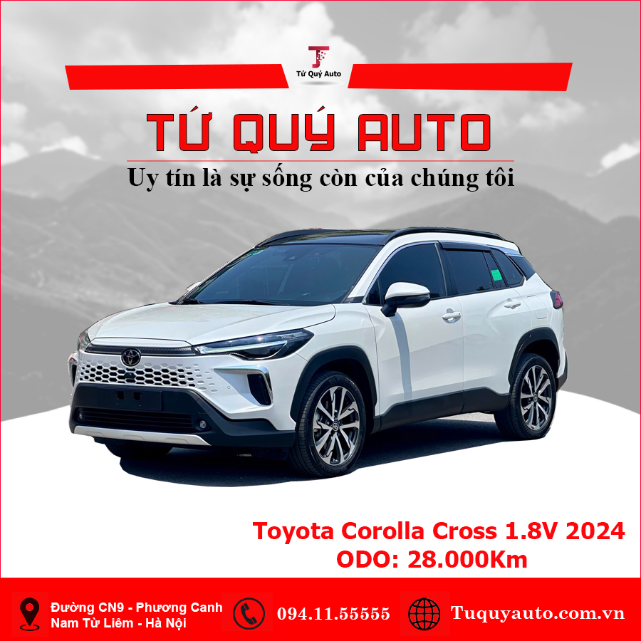 Xe Toyota Corolla Cross 1.8V 2024 - Trắng