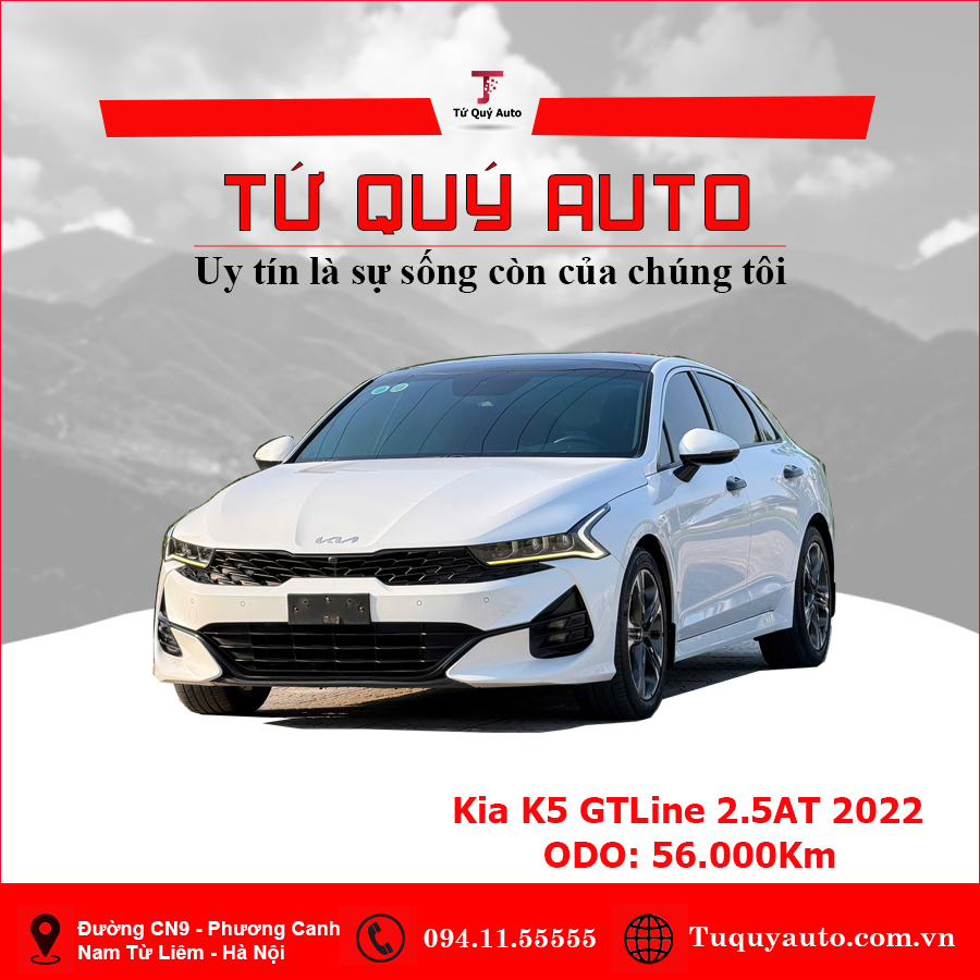 Xe Kia K5 GT-Line 2.5 AT 2022 - Trắng