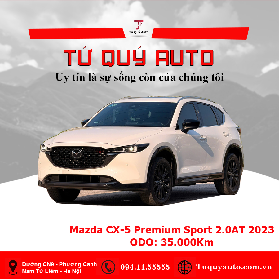 Xe Mazda CX5 Premium Sport 2.0 AT 2023 - Trắng