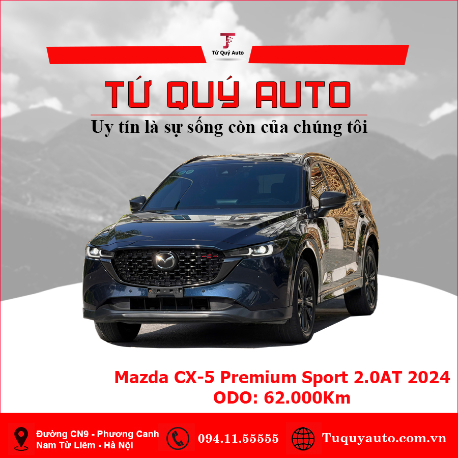 Xe Mazda CX5 Premium Sport 2.0 AT 2024 - Xanh Đen