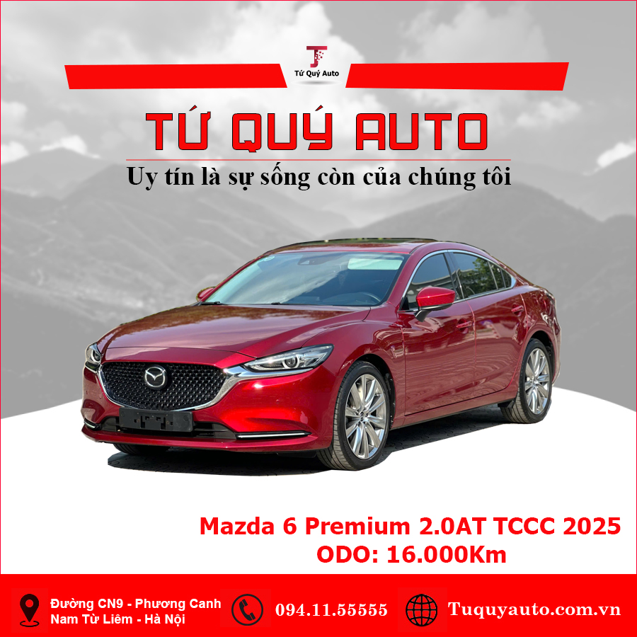 Xe Mazda 6 Premium 2.0 AT TCCC 2025 - Đỏ