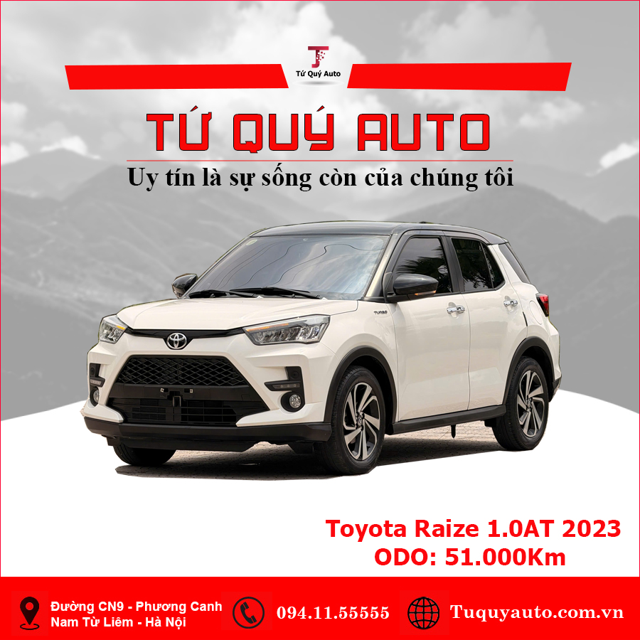 Xe Toyota Raize G 1.0 CVT 2023 - Trắng