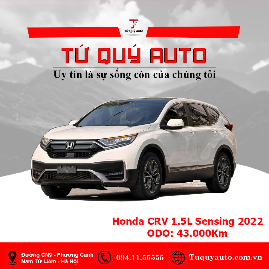 Xe Honda CRV 1.5L Sensing 2022 - Trắng