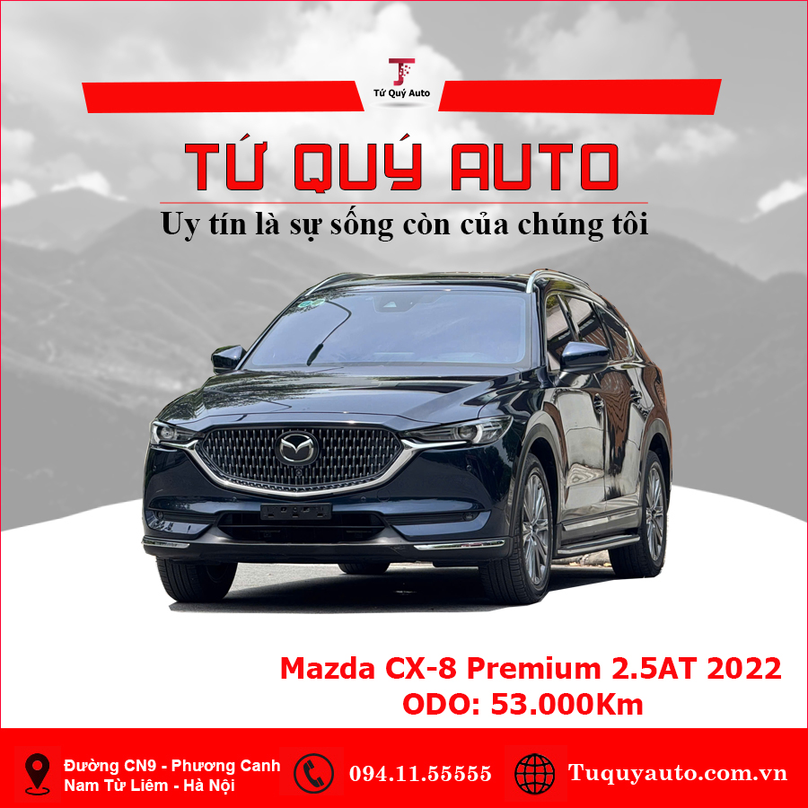 Xe Mazda CX8 Premium 2022 - Xanh Đen