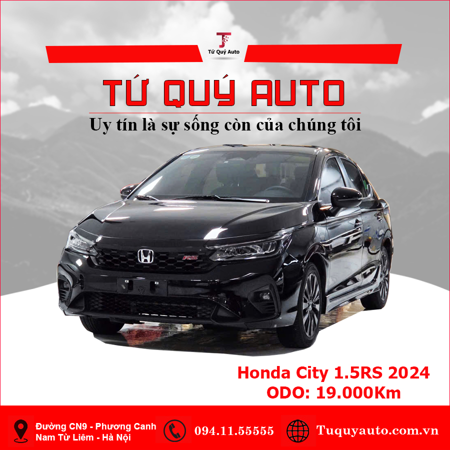 Xe Honda City RS 1.5 AT 2024 - Đen