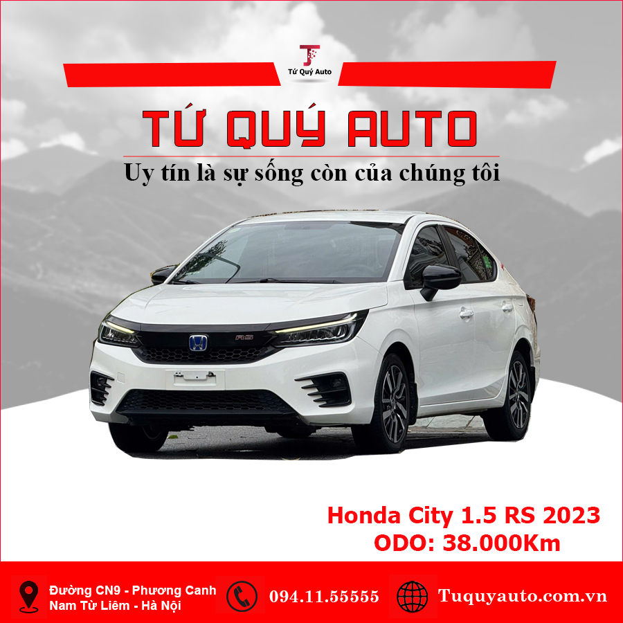Xe Honda City RS 1.5 AT 2023 - Trắng