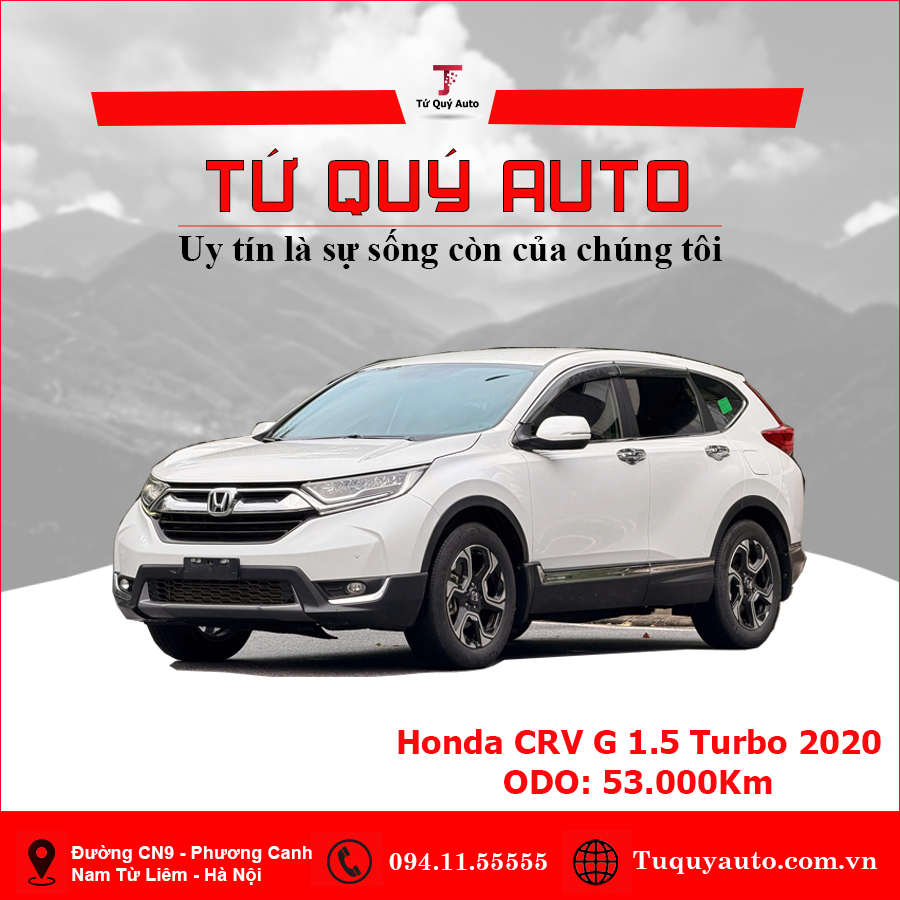 Xe Honda CRV G 1.5 Turbo 2020 - Trắng