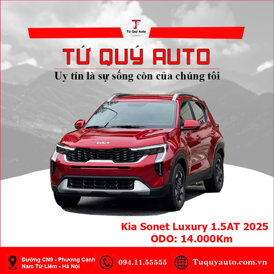 Xe Kia Sonet Luxury 1.5 AT 2025 - Đỏ