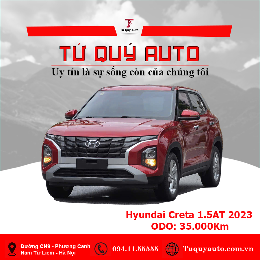 Xe Hyundai Creta Tiêu chuẩn 1.5 AT 2023 - Đỏ