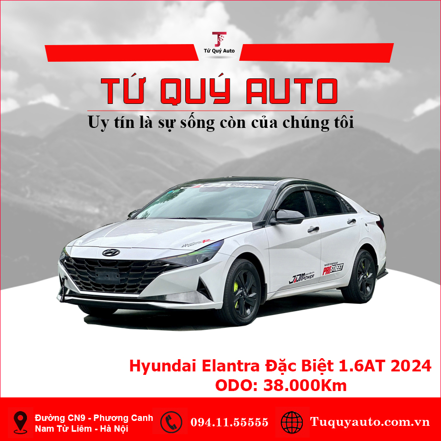 Xe Hyundai Elantra 1.6 AT Đặc biệt 2024 - Trắng