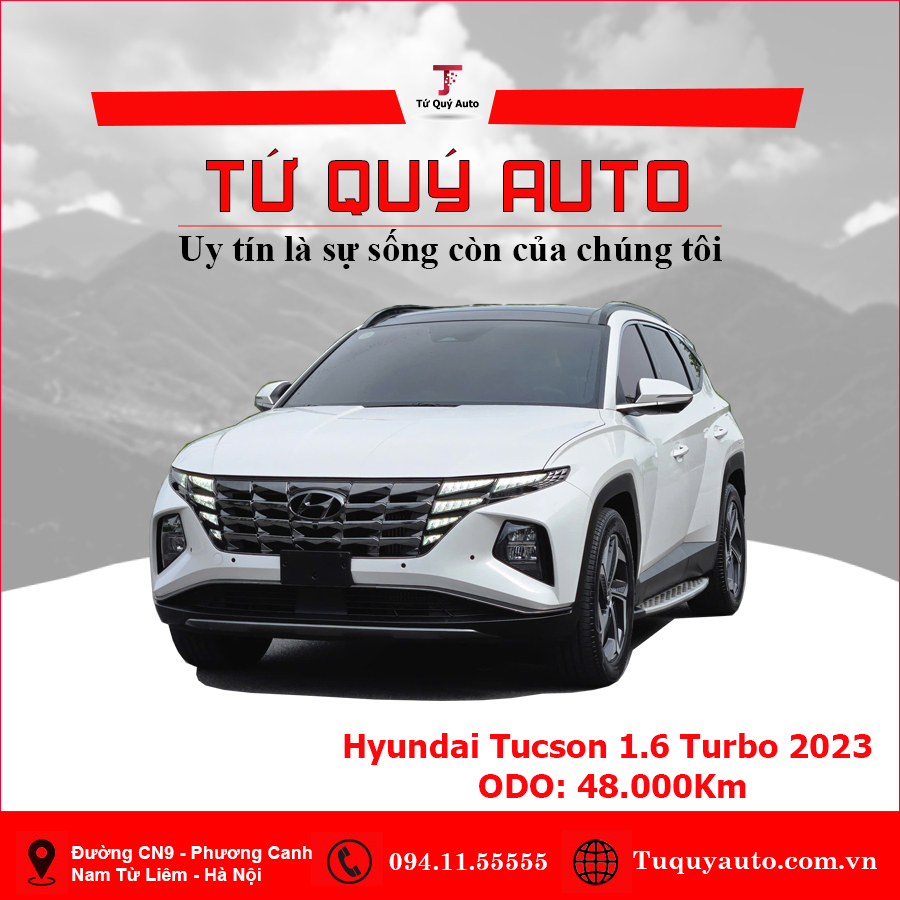 Xe Hyundai Tucson 1.6 AT Turbo HTRAC Đặc biệt 2023 - Trắng
