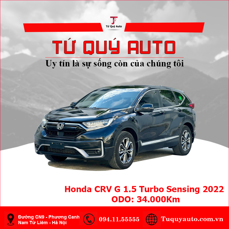 Xe Honda CRV G 1.5 Turbo Sensing 2022 - Đen