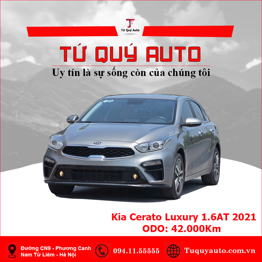 Xe Kia Cerato 1.6 AT Luxury 2021 - Xám