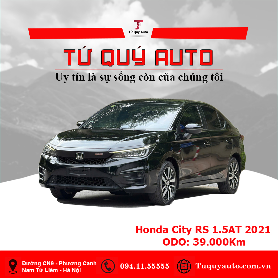 Xe Honda City RS 1.5 AT 2021 - Đen