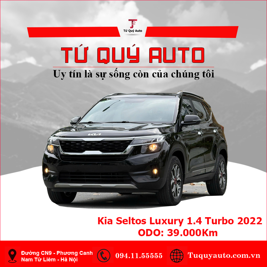 Xe Kia Seltos Luxury 1.4 AT 2022 - Đen