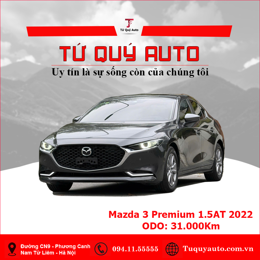 Xe Mazda 3 1.5L Premium 2022 - Xám