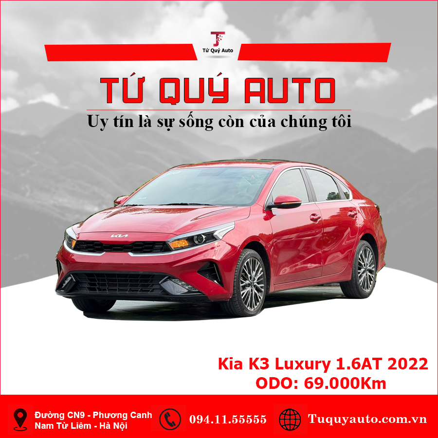 Xe Kia K3 Luxury 1.6 AT 2022 - Đỏ