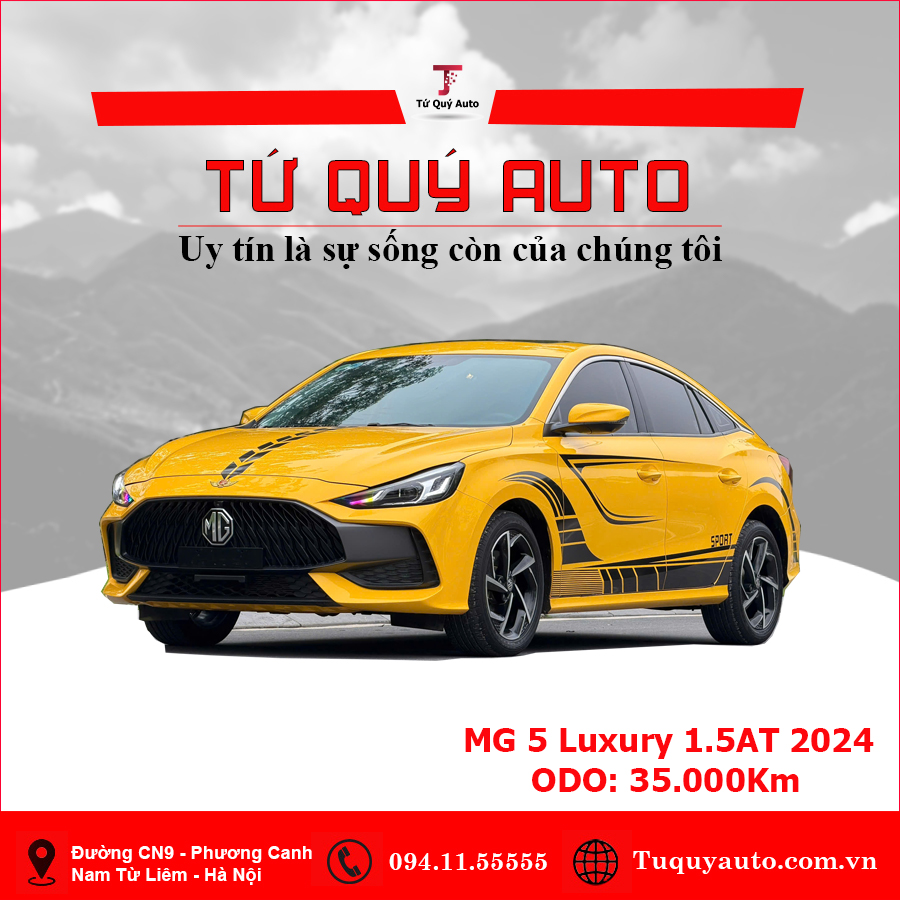 Xe MG 5 Luxury 1.5 AT 2024 - Vàng