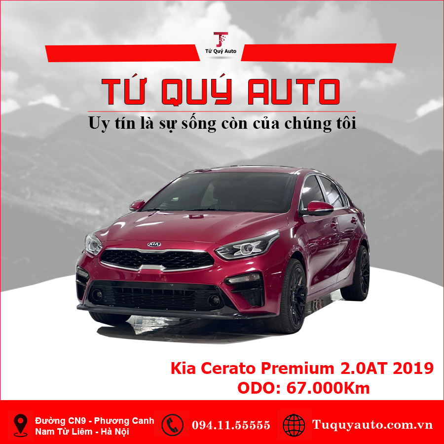 Xe Kia Cerato 2.0 AT Premium 2019 - Đỏ