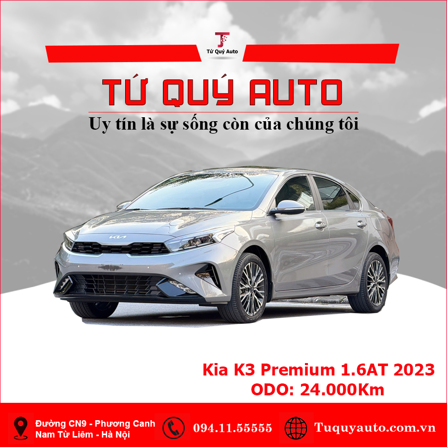 Xe Kia K3 Premium 1.6 AT 2023 - Trắng