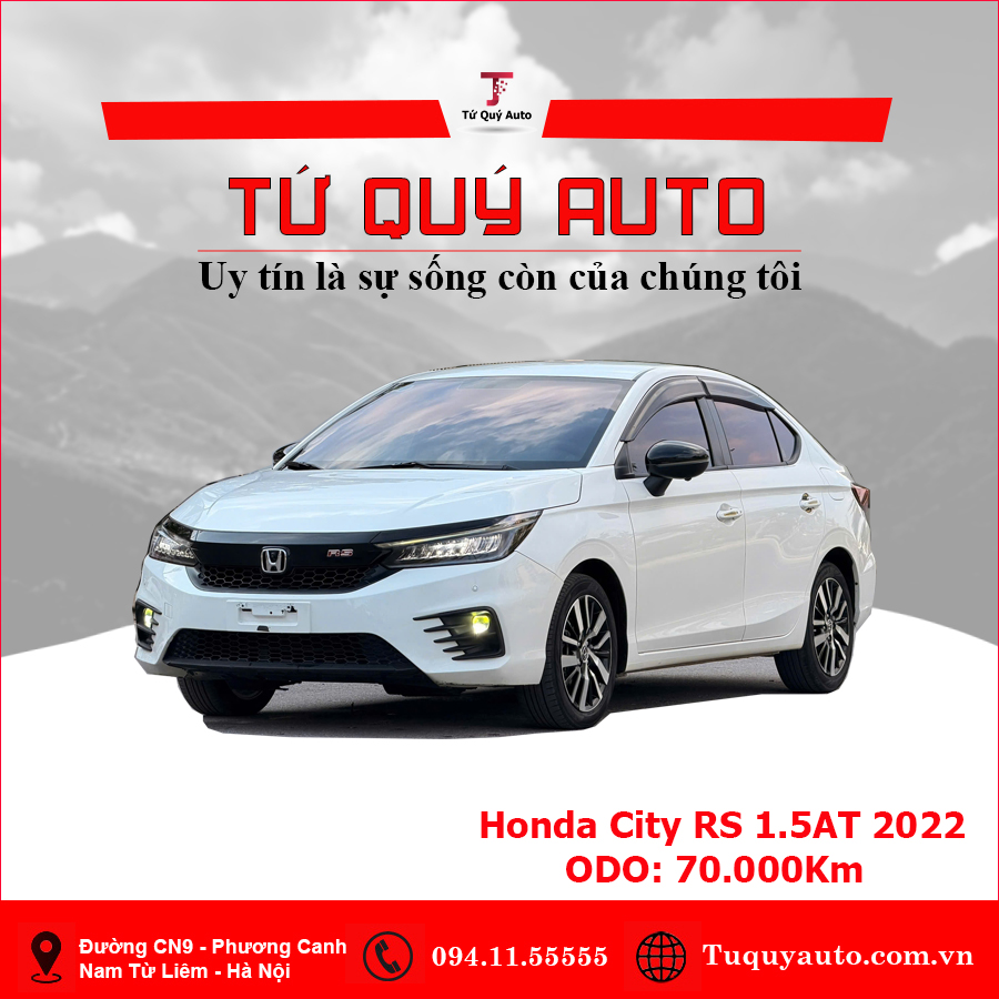 Xe Honda City RS 1.5 AT 2022 - Trắng