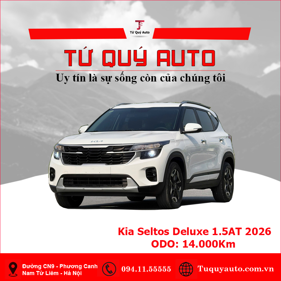 Xe Kia Seltos Deluxe 1.5 AT 2026 - Trắng