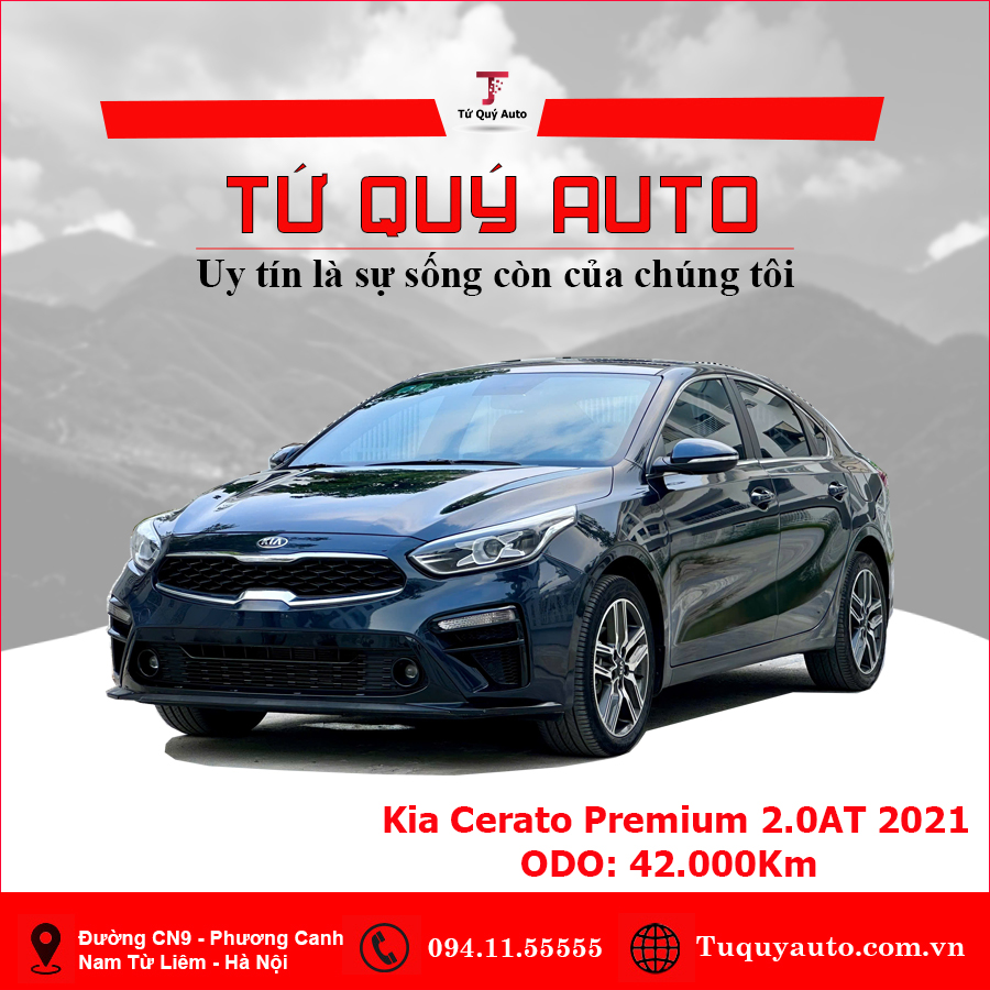 Xe Kia Cerato 2.0 AT Premium 2021 - Xanh Đen