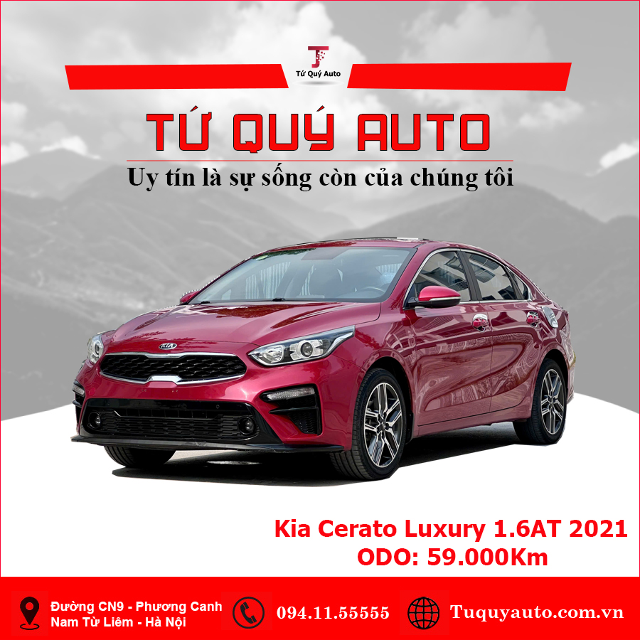 Xe Kia Cerato 1.6 AT Luxury 2021 - Đỏ