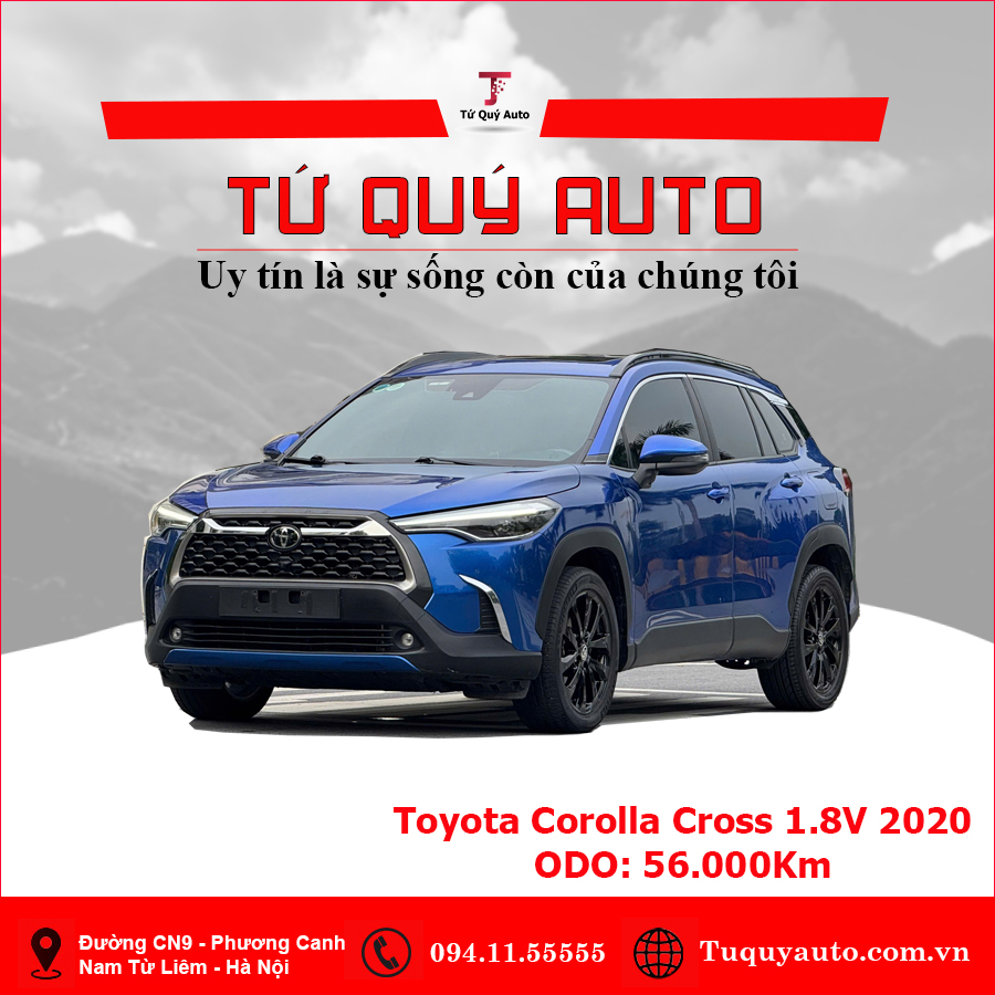 Xe Toyota Corolla Cross 1.8V 2020 - Xanh