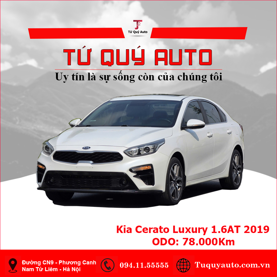 Xe Kia Cerato 1.6 AT Luxury 2019 - Trắng