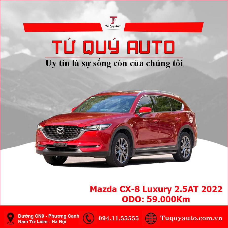 Xe Mazda CX8 Luxury 2022 - Đỏ