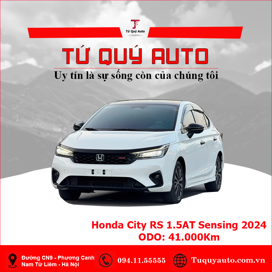 Xe Honda City RS 1.5 AT 2024 - Trắng