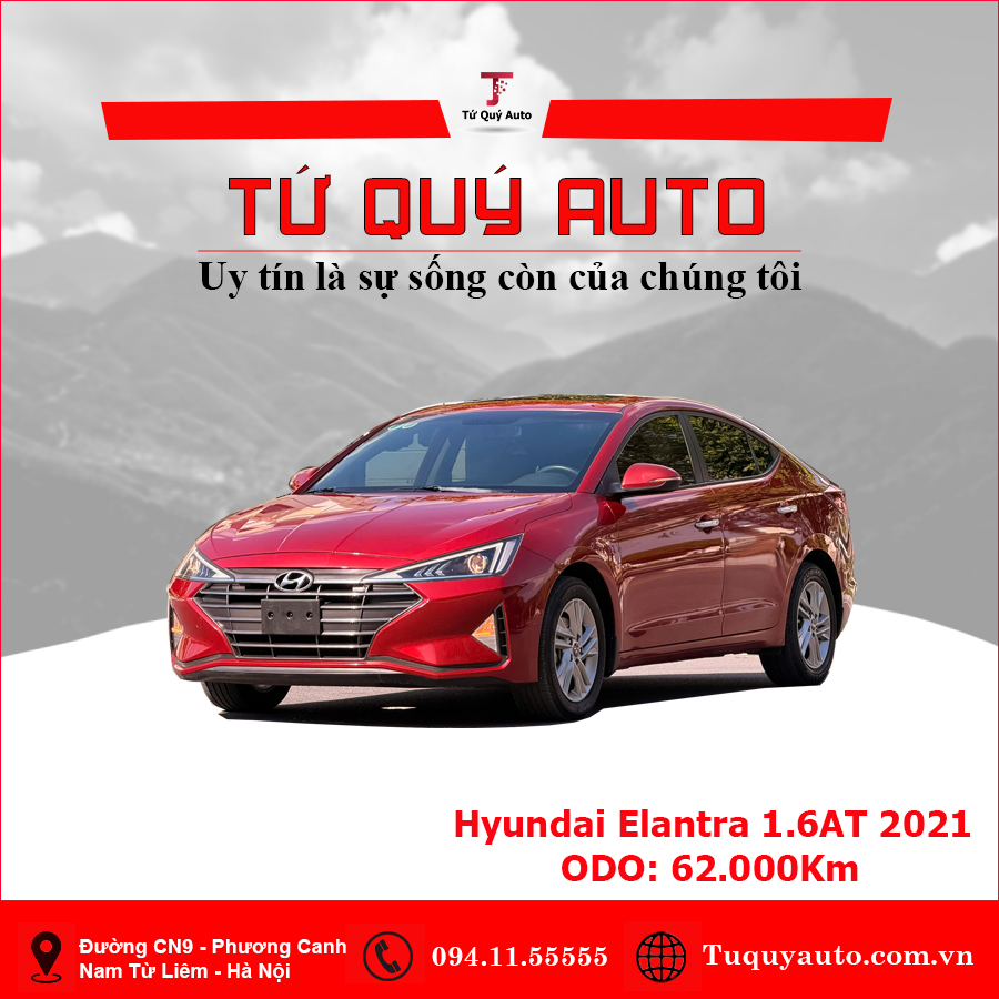Xe Hyundai Elantra 1.6 AT 2021 - Đỏ