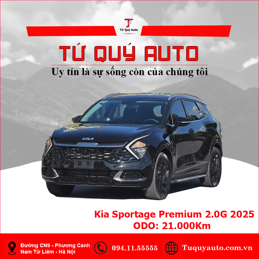 Xe Kia Sportage Premium 2.0G 2025 - Đen