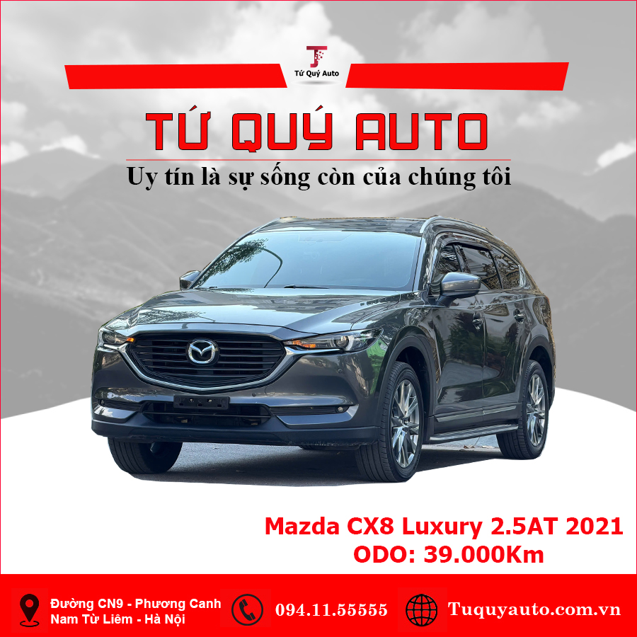 Xe Mazda CX8 Luxury 2021 - Xám