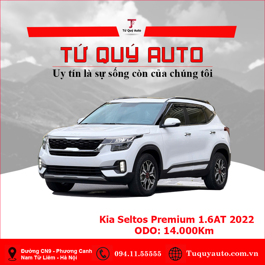Xe Kia Seltos Premium 1.6 AT 2022 - Trắng
