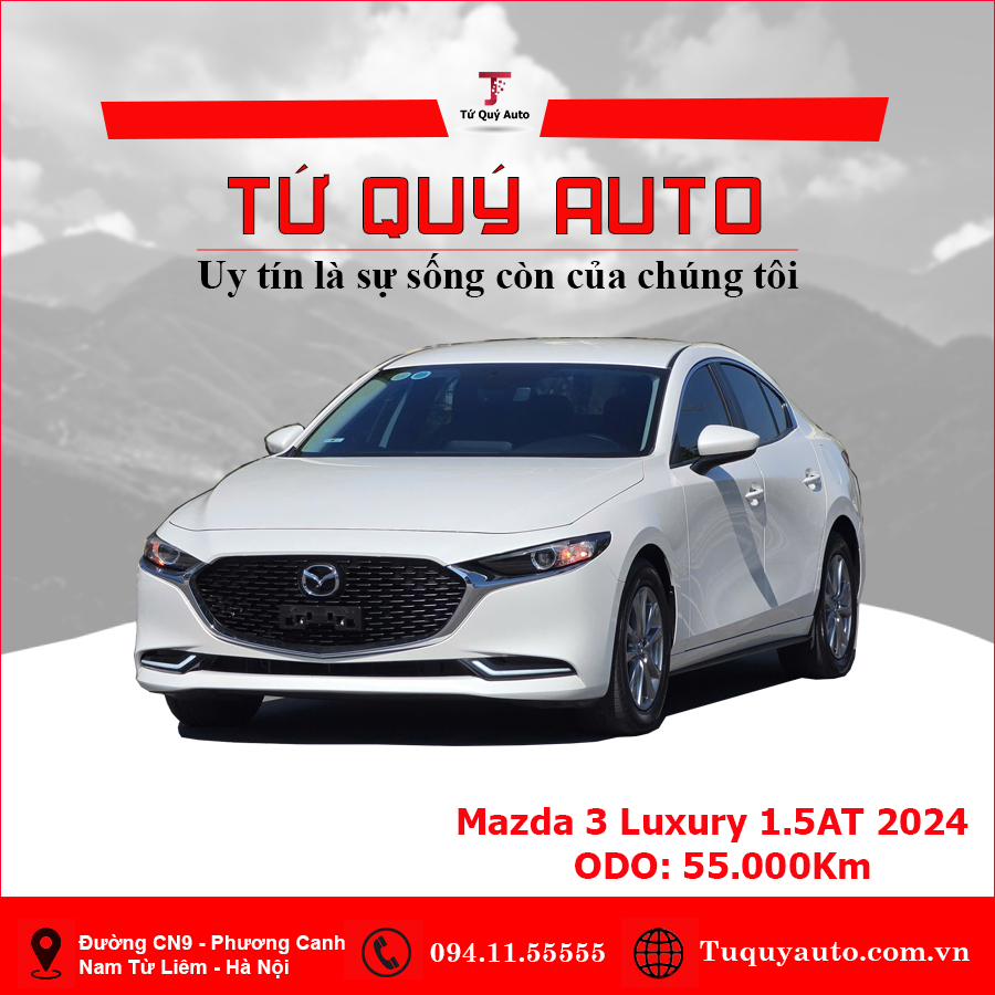 Xe Mazda 3 1.5L Luxury 2024 - Trắng