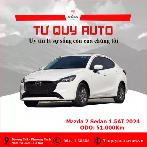 Xe Mazda 2 Sedan 1.5 AT 2024 - Trắng