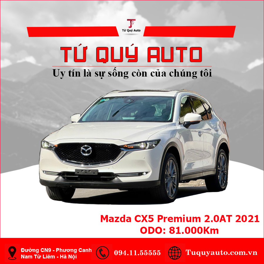 Xe Mazda CX5 Premium 2.0 AT 2021 - Trắng