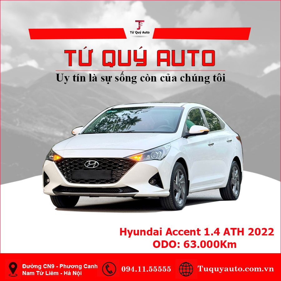 Xe Hyundai Accent 1.4 AT Đặc Biệt 2022 - Trắng
