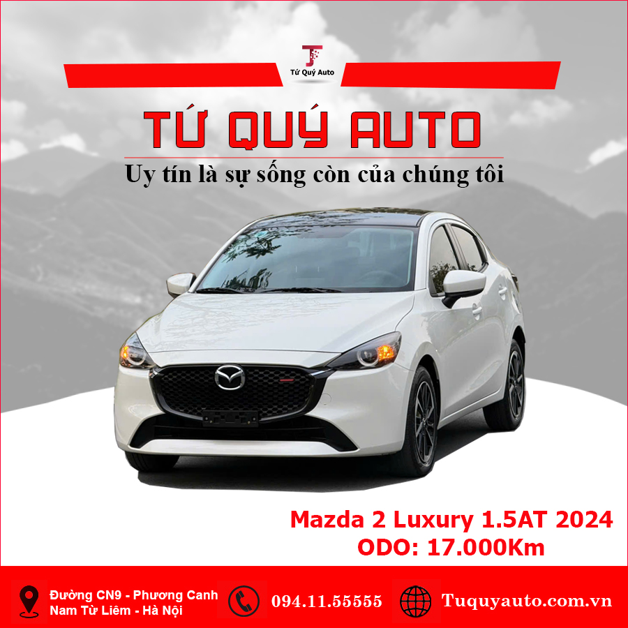 Xe Mazda 2 Luxury 2024 - Trắng
