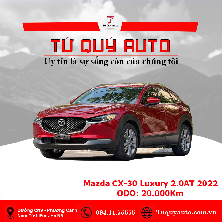 Xe Mazda CX 30 Luxury 2.0 AT 2022 - Đỏ