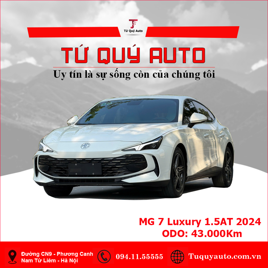 Xe MG 7 1.5T Luxury 2024 - Trắng