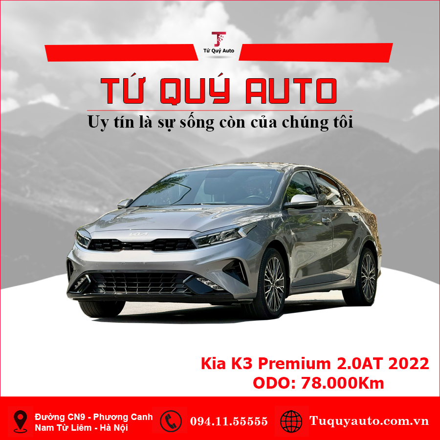 Xe Kia K3 Premium 2.0 AT 2022 - Xám