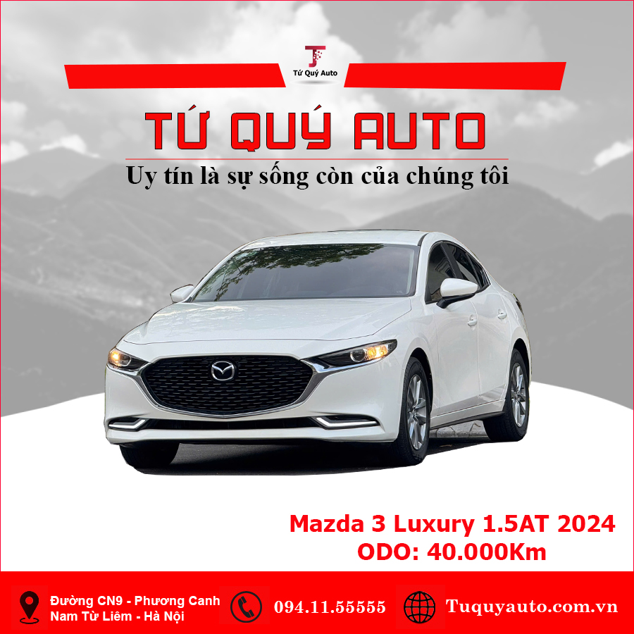 Xe Mazda 3 1.5L Luxury 2024 - Trắng