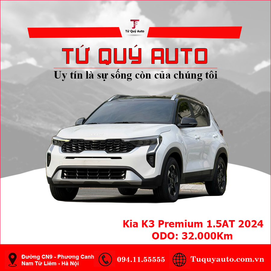 Xe Kia Sonet Premium 1.5 AT 2024 - Trắng