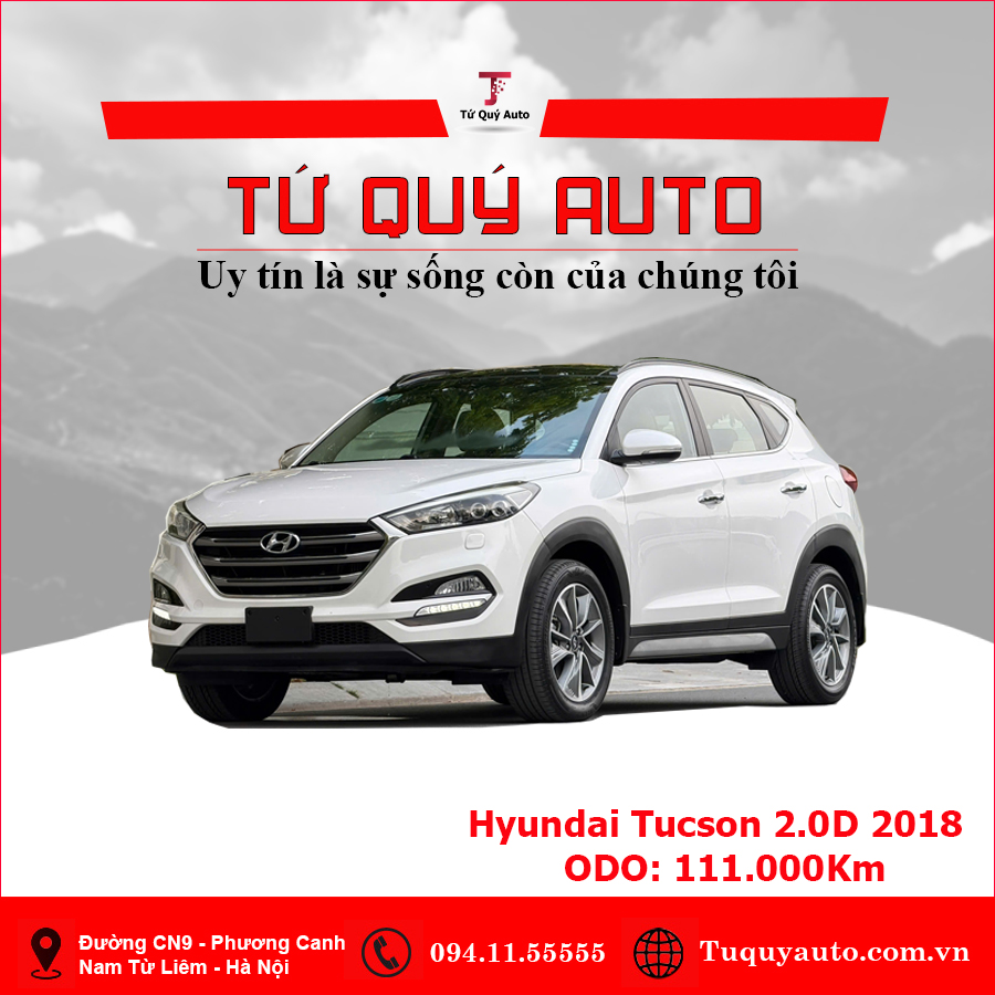 Xe Hyundai Tucson 2.0 AT CRDi 2018 - Trắng