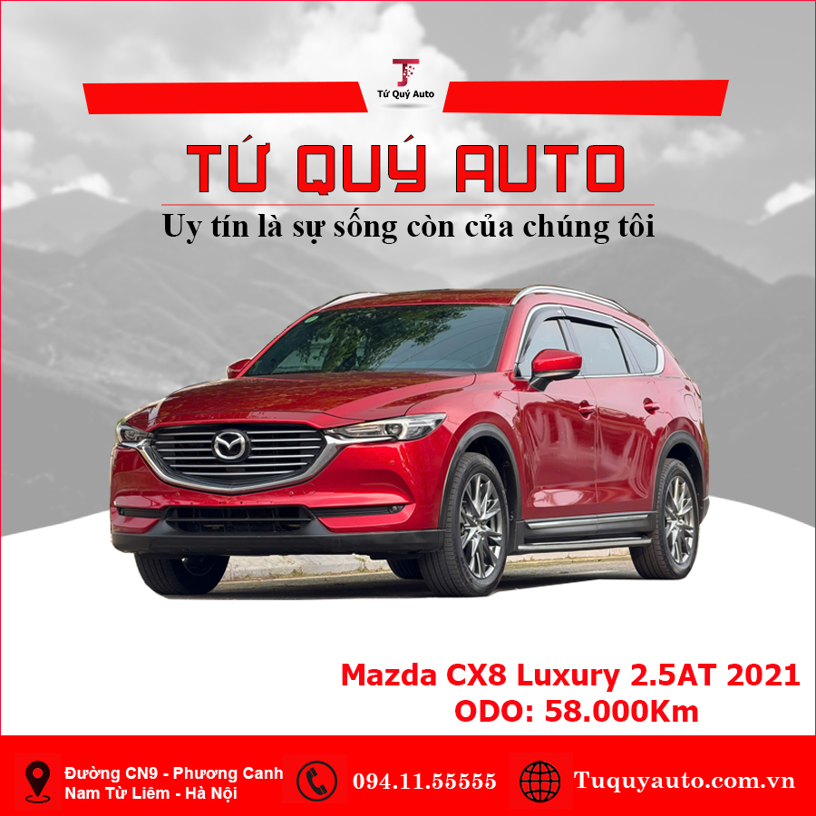 Xe Mazda CX8 Luxury 2021 - Đỏ